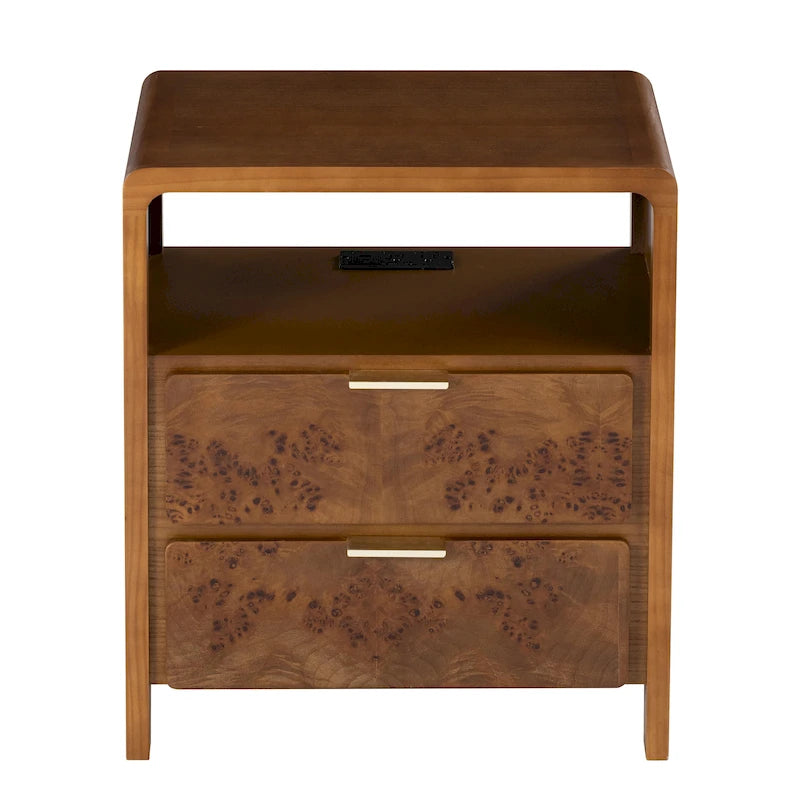 Table de chevet rustique en bois style fermier entièrement assemblée, commode de style bohème en bois vieilli