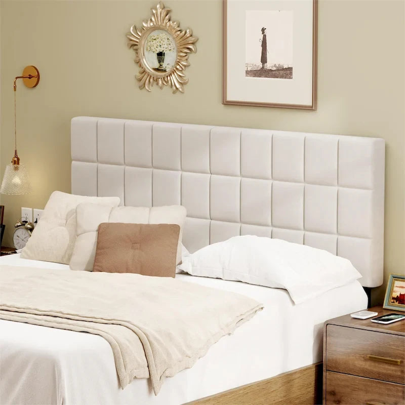 Tête de lit Queen pliable et rembourrée pour lit Queen