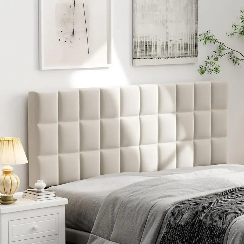 Tête de lit Queen pliable et rembourrée pour lit Queen