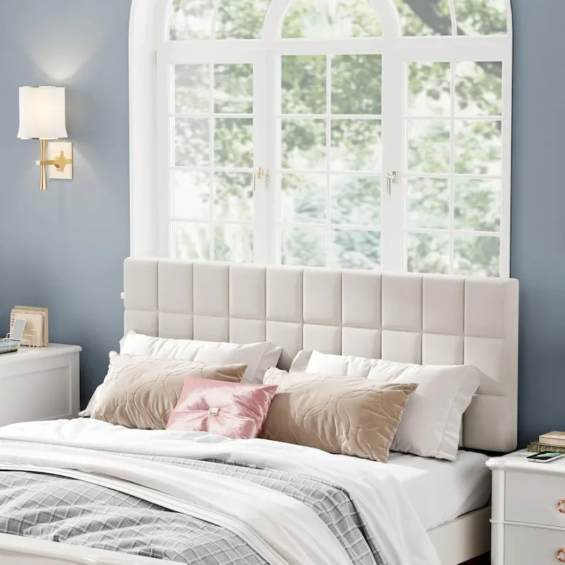 Tête de lit Queen pliable et rembourrée pour lit Queen