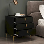 Table de chevet à 3 tiroirs – Table de chevet de style moderne du milieu du siècle