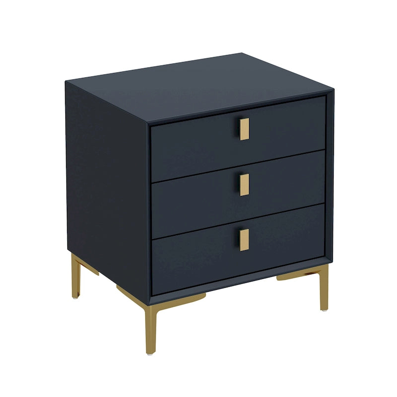 Table de chevet à 3 tiroirs – Table de chevet de style moderne du milieu du siècle