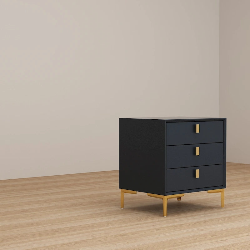 Table de chevet à 3 tiroirs – Table de chevet de style moderne du milieu du siècle