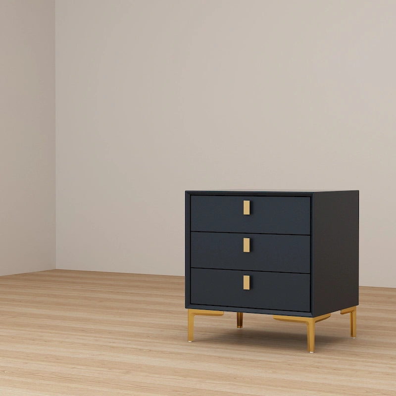 Table de chevet à 3 tiroirs – Table de chevet de style moderne du milieu du siècle