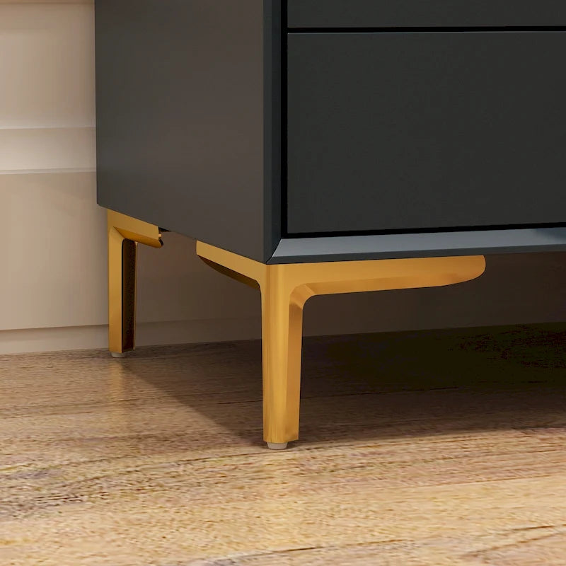 Table de chevet à 3 tiroirs – Table de chevet de style moderne du milieu du siècle