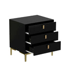 Table de chevet à 3 tiroirs – Table de chevet de style moderne du milieu du siècle