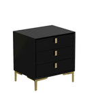 Table de chevet à 3 tiroirs – Table de chevet de style moderne du milieu du siècle