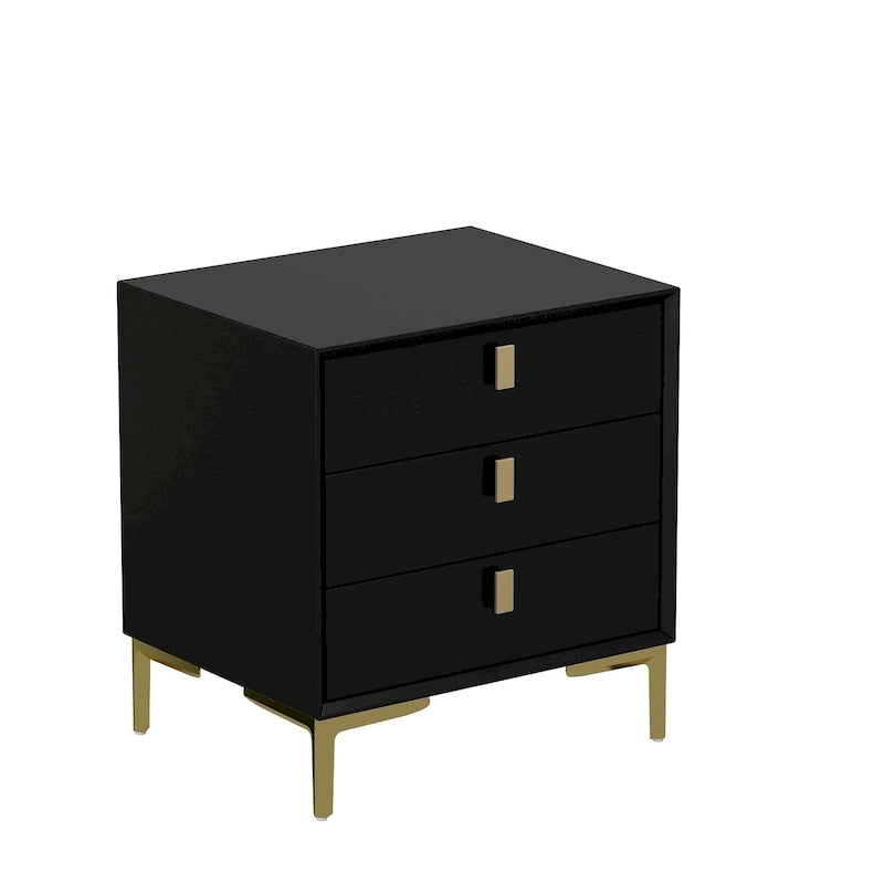 Table de chevet à 3 tiroirs – Table de chevet de style moderne du milieu du siècle