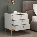 Table de chevet à 3 tiroirs – Table de chevet de style moderne du milieu du siècle