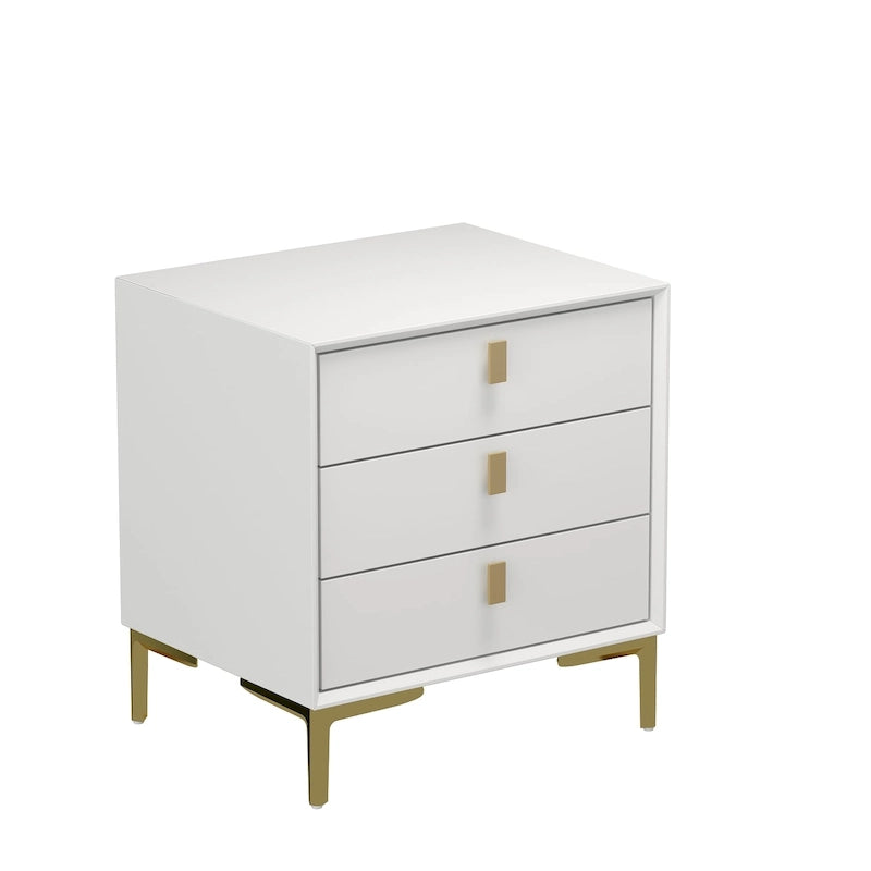 Table de chevet à 3 tiroirs – Table de chevet de style moderne du milieu du siècle