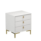 Table de chevet à 3 tiroirs – Table de chevet de style moderne du milieu du siècle