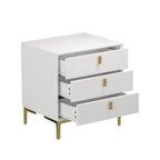 Table de chevet à 3 tiroirs – Table de chevet de style moderne du milieu du siècle