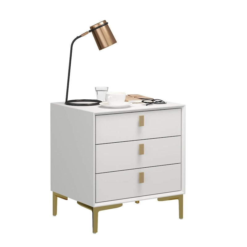 Table de chevet à 3 tiroirs – Table de chevet de style moderne du milieu du siècle