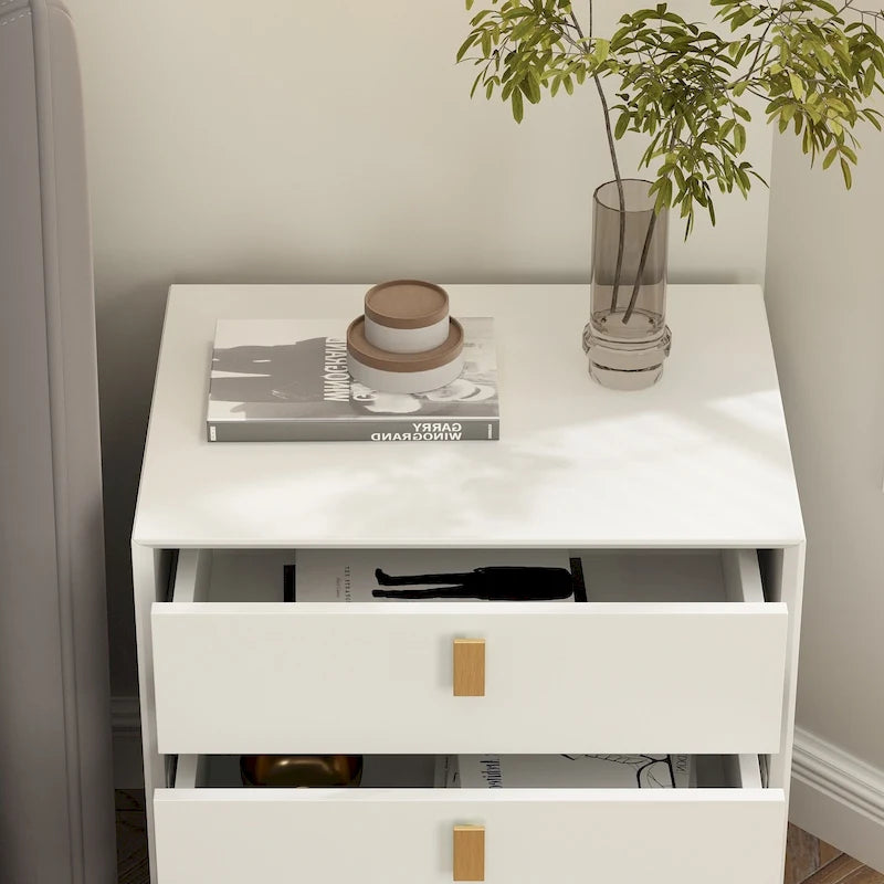 Table de chevet à 3 tiroirs – Table de chevet de style moderne du milieu du siècle