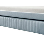 Lit de repos double gigogne – Rembourré, capitonné en canaux, accoudoirs droits, lit d'appoint