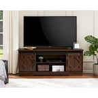 Meuble TV et armoire de rangement en bois avec porte coulissante de style ferme
