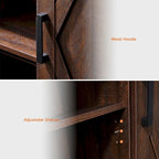 Meuble TV et armoire de rangement en bois avec porte coulissante de style ferme