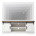 Meuble TV et armoire de rangement en bois avec porte coulissante de style ferme