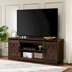 Meuble TV et armoire de rangement en bois avec porte coulissante de style ferme