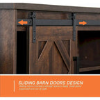 Meuble TV et armoire de rangement en bois avec porte coulissante de style ferme