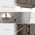 Meuble TV et armoire de rangement en bois avec porte coulissante de style ferme