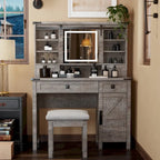 Coiffeuse de ferme, Table de toilette, Ensemble de coiffeuse, Tabouret inclus