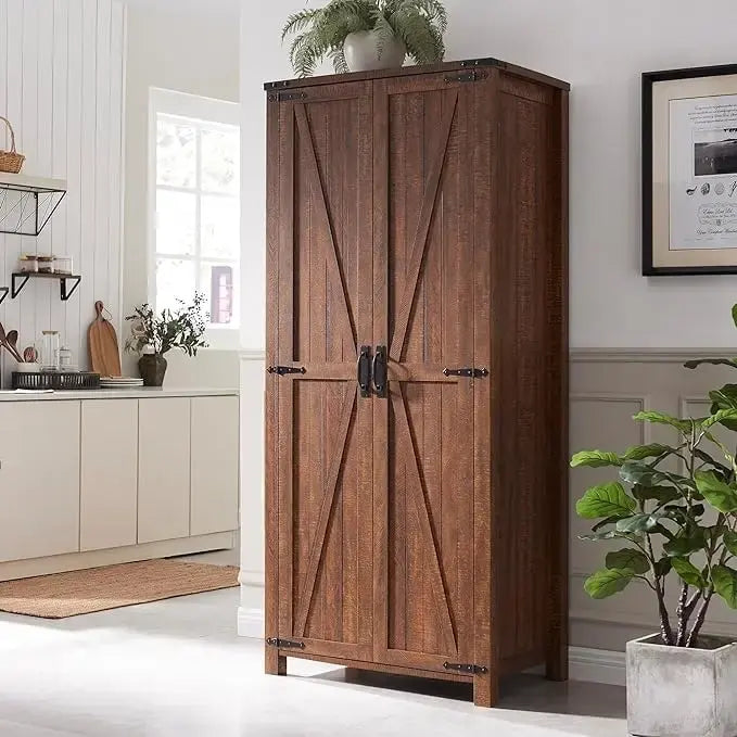 Meuble de Rangement Ferme, Armoire, Garde-Manger Rustique, Rangement Polyvalent
