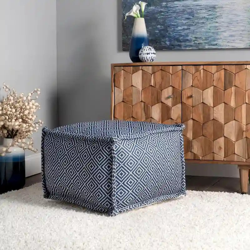 Pouf imprimé d'intérieur/extérieur – Léger et polyvalent