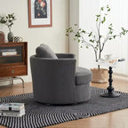 Fauteuil pivotant en velours côtelé moderne, lot de 1