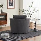 Fauteuil pivotant en velours côtelé moderne, lot de 1