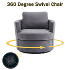 Fauteuil pivotant en velours côtelé moderne, lot de 1