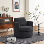 Fauteuil pivotant en velours côtelé moderne, lot de 1