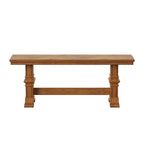 Banc de salle à manger en bois avec pieds en tréteaux bicolores – Finition chêne, aspect vieilli, en bois d'hévéa massif, 113 kg