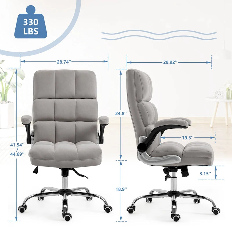 Fauteuil de bureau de direction en velours