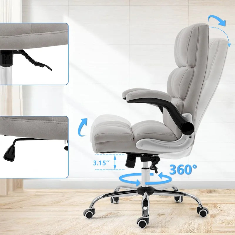 Fauteuil de bureau de direction en velours