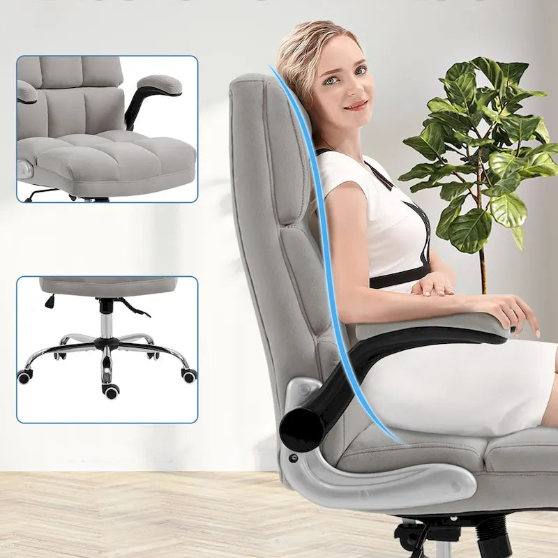 Fauteuil de bureau de direction en velours