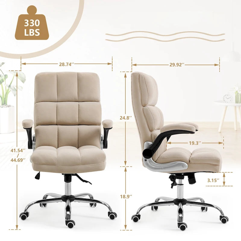 Fauteuil de bureau de direction en velours