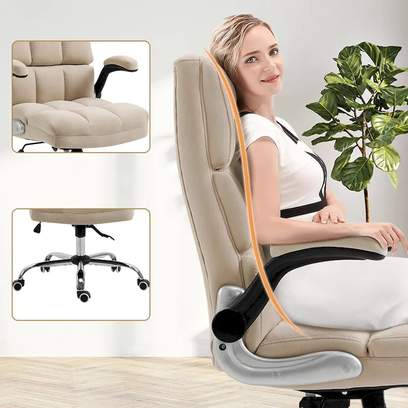Fauteuil de bureau de direction en velours