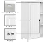 Meuble de Rangement au Sol avec 2 Portes et 2 Étagères Réglables, Minimaliste