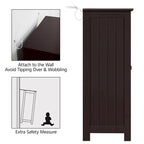 Meuble de Rangement au Sol avec 2 Portes et 2 Étagères Réglables, Minimaliste
