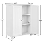 Meuble de Rangement au Sol avec 2 Portes et 2 Étagères Réglables, Minimaliste