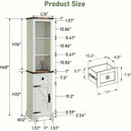 Meuble de rangement pour salle de bain de style fermette, Meuble de rangement, Tour de rangement haute