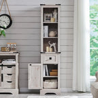 Meuble de rangement pour salle de bain de style fermette, Meuble de rangement, Tour de rangement haute