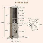 Meuble de rangement pour salle de bain de style fermette, Meuble de rangement, Tour de rangement haute