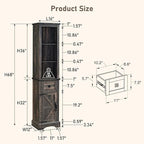 Meuble de rangement pour salle de bain de style fermette, Meuble de rangement, Tour de rangement haute