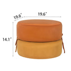 Pouf rond rembourré Repose-pieds Ottomane